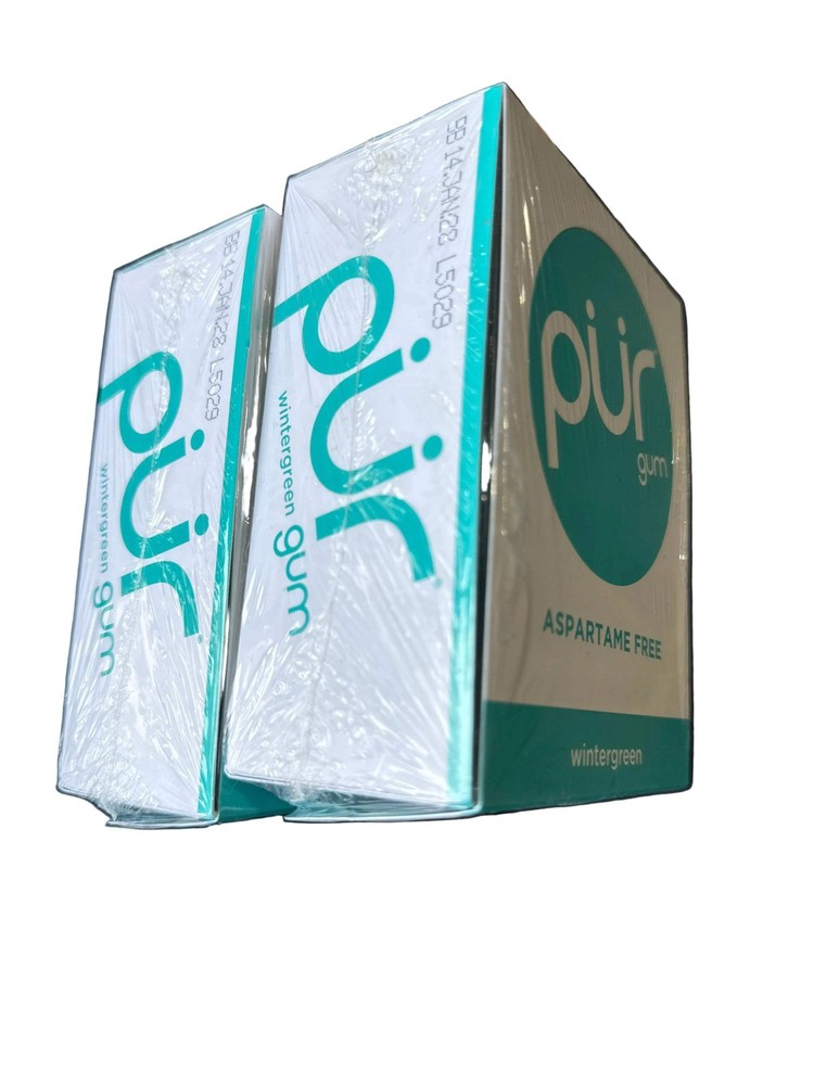 PUR Gum | Aspartame Free Chewing Gum | 100% Xylitol | Natural Wintergreen Flavor