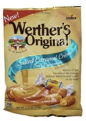 6 Bags STORCK Werther’s Original SALTED CARAMEL CREME Soft Filled Soft Caramels