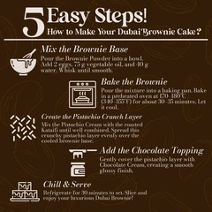 Dubai Chocolate Brownie DIY Kit, Pistachio Cream & Kataifi, Viral Baking Set