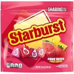 STARBURST FaveREDS Fruit Chews Candy, Chewy 15.6 Ounce (Pack of 1), Red,Pink