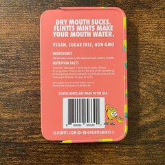 Flintts Mouth Watering Mints Lemon F Strength 250 Dry Mouth Relief Tin 0.7oz NEW