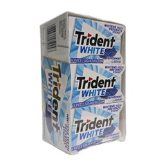 Trident White Peppermint Sugar Free Gum 12 Packs of 16 Pieces (192 Total Pieces)