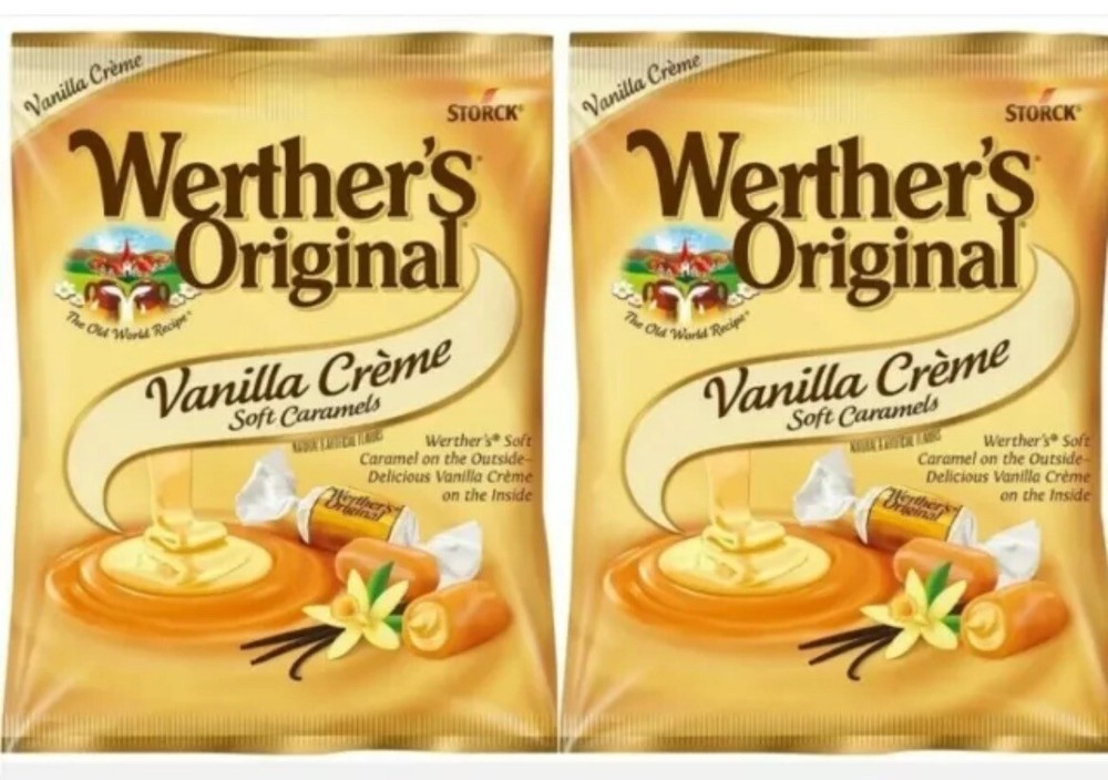 2X Werther’s Original VANILLA CREME Soft Caramels Werthers Free Shipping 🇺🇸