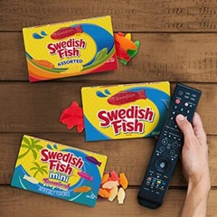 Pack of 12 Swedish Fish Soft Chewy Candy 3.1 Ounce Boxes Fruity Snack