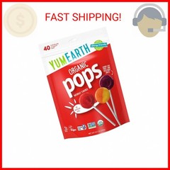 YumEarth Organic Pops Variety Pack, 40 Fruit Flavored Favorites Lollipops, Aller