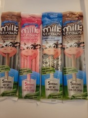 Milk Straws 4 Packs 5 Straws Each 2 Chocolate 1 Strawberry 1 Cookies & Cream