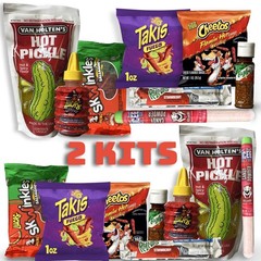 Double Spicy Pickle Chamoy, 2 of Each – 16 Piece Kit With Icee Powder
