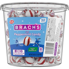 Bobs Sweet Stripes Soft Peppermint Candy, 160 Individually-Wrapped Pieces, 28 Ou