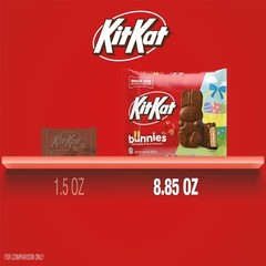KIT KAT Milk Chocolate Wafer Snack Size Bunnies, Candy Bag, 8.85 oz