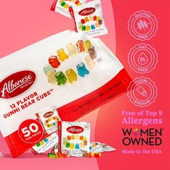 World’s Best 12 Flavor Gummi Bear Cubs | 50-0.5oz Snack Packs of Candy | Mini…