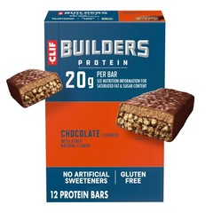 CLIF BUILDERS Protein Bars – Chocolate Flavor 12 Count (Pack of 1),