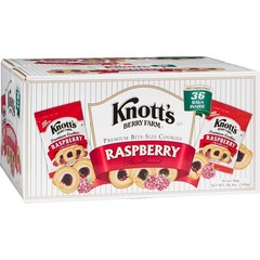 Knott’s Berry Farm 59636 2 oz Pack Shortbread Cookies – Raspberry (36/CT) New