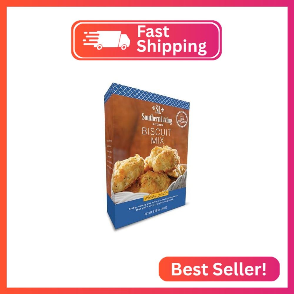 Southern Living Gourmet Cheesy Garlic Biscuit Mix, Easy-to-Bake Delight, Dinner