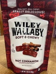 SIX BAGS Wiley Wallaby Hot Cinnamon Australian Style Soft Licorice 7.05 OZ