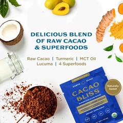Cacao Bliss – Ceremonial Organic Raw Cacao with MCT Oil & Turmeric – Supports…
