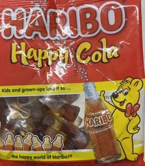 HARIBO Happy Cola Gummies Gummy Candy 4oz Bag Set of 2 bags