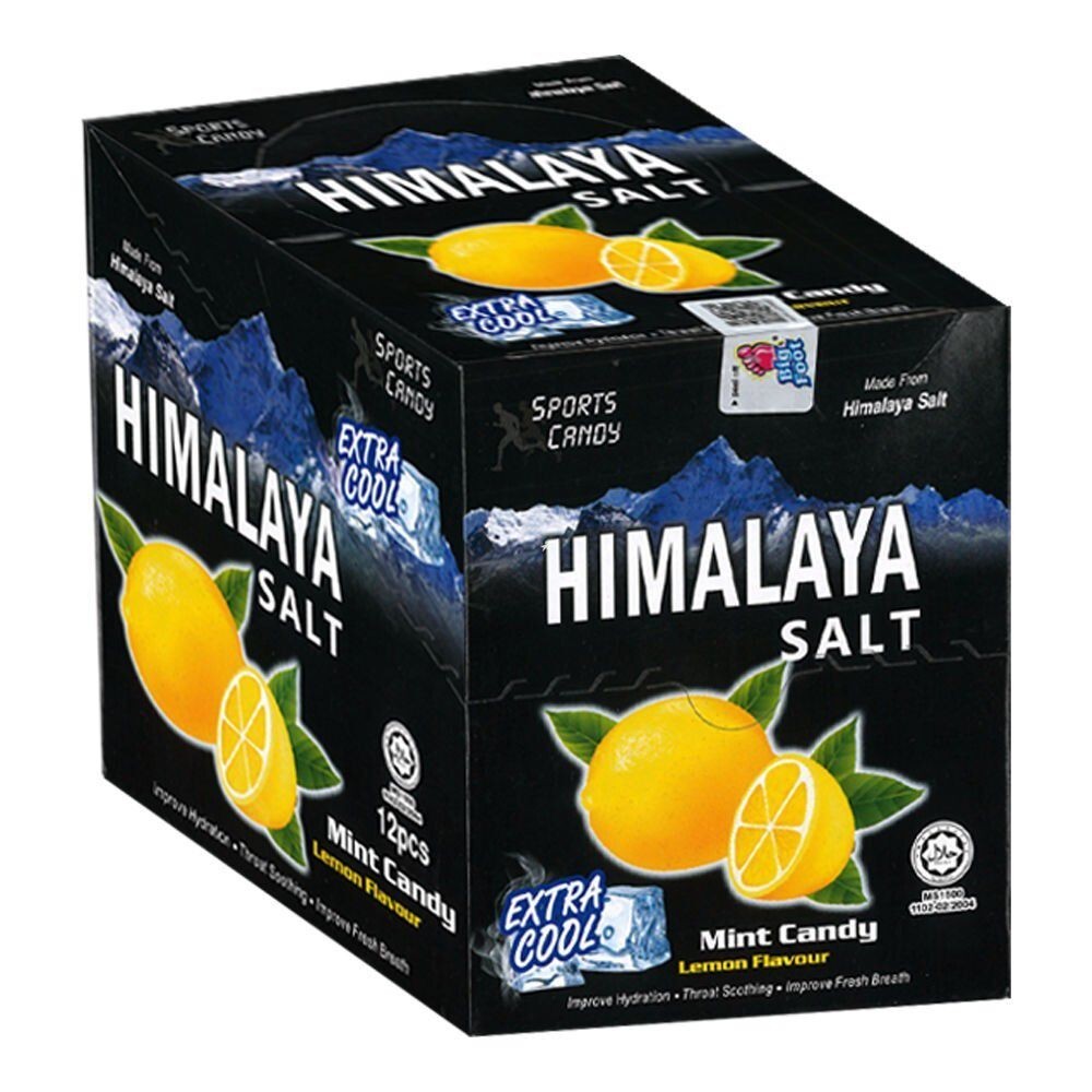 Himalaya Salt Sport Candy Lemon Mint Sweets – Bulk 12 Pack Boxes(3, 6, or 9 Box)