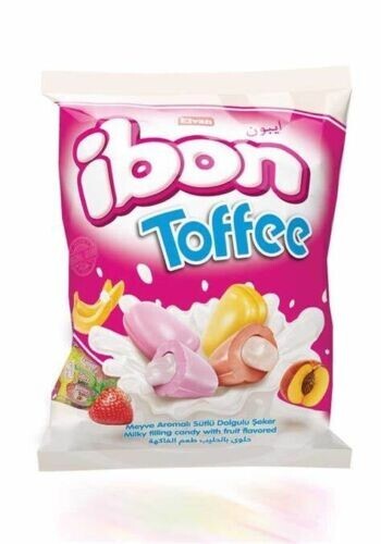 IBON Fruity Toffee Candy Filled With Milk, Halal, 600g