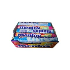 Mentos Chewy Candy Roll Fruit Mint Candies 14 Pieces per Roll 15 Roll Count