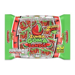 Zumba Pica Goma Sandia Gummy Candy Mexican Tamarind & Watermelon Candy 20 Ct