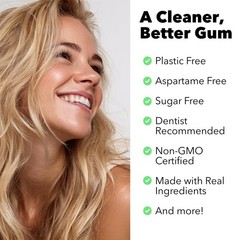 Natural Xylitol Chewing Gum, Plastic Free, Organic Ingredients, Vegan, Non GM…