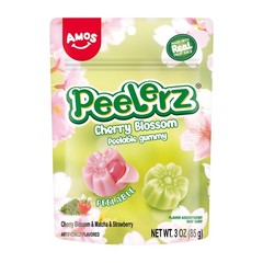 AMOS Peelerz Gummy Strawberry Matcha Candy 3oz – Cherry Blossom – TikTok – Viral