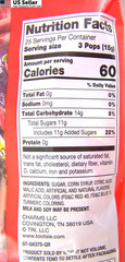 Charms Minipops 18 Assorted Flavor Candy 75 Count (Pack of 1), Orange,Blue
