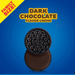 OREO Dark Chocolate Creme Chocolate Sandwich Cookies, Family Size, 17 Oz