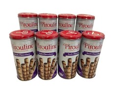8 Pirouline Dark Chocolate Creme Fill Wafers – Snack Size Tins 3.5oz BB 09/26