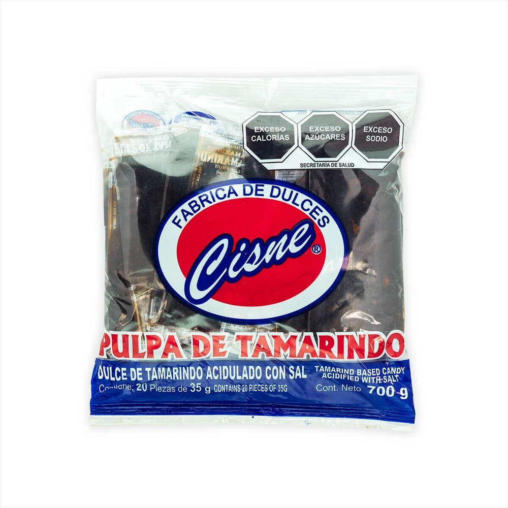 Pulpa De Tamarindo Cisne Acidulado Con Sal Mexican Tamarind Pulp 20 Pieces