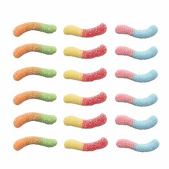SOUR NEON INCH WORMS- Jelly Candy – 1/4LB to 10LB Bags BULK – Best Price – FRESH