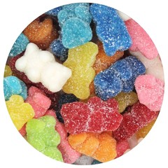 Rainbow Gummy Bears Sugared, Assorted Fruit Flavored Candy, The Hampton…