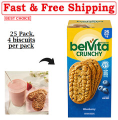 belVita Blueberry Breakfast Biscuits (25 pk.) 4 biscuits per pack,Great Price