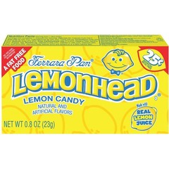 Lemonhead Hard Candy, 24 Count, 0.80 oz 0.8 Ounce (Pack of 24), Yellow