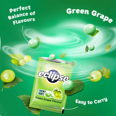 Wrigley’s Eclipse Green Grape Chewy Mints Refresh Breath Candy Pack -5 x 45g NEW