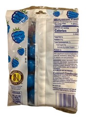 3.3 oz Bag DUBBLE BUBBLE Blue Razz Berry Gum Balls Candy Peanut and Gluten Free