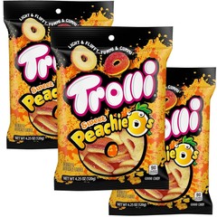 TROLLI – Sweet Peachie O’s (4.25oz) (Pack of 3) (Free Shipping)