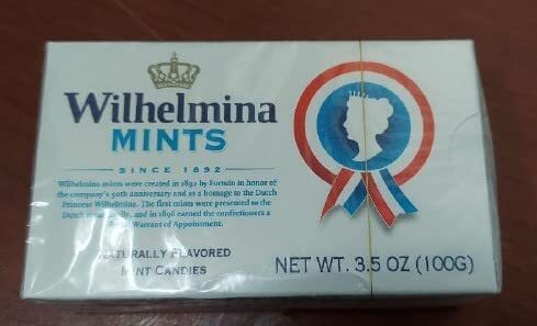 Wilhelmina Peppermints Pack of 12 3.5 Ounce Royal Dutch Mint Candies