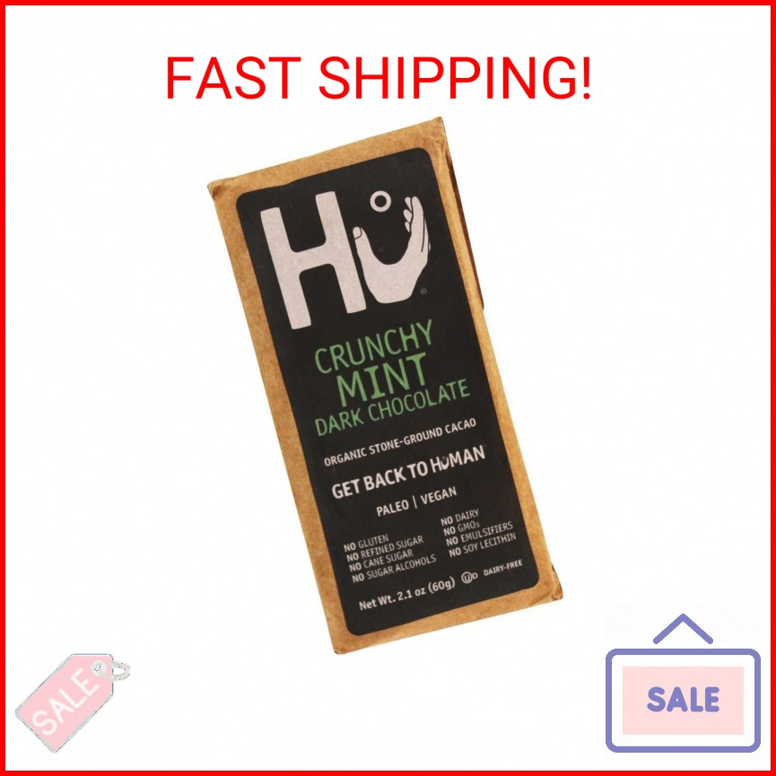 Hu Kitchen, Bar Chocolate Crunchy Mint, 2.1 Ounce