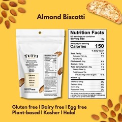Gluten Free Almond Biscotti, 9.9 oz (283g) Resealable Cookie Bag – Plant Base…