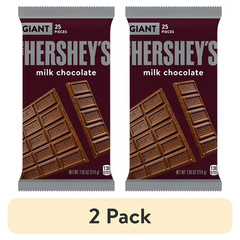 Hershey’s Milk Chocolate Giant Candy, Bar 7.56 oz, 25 Pieces 2 Pack…