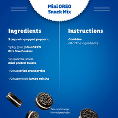 OREO Minis Sandwich Cookies Variety Pack, Original Creme and Golden OREO 20pack@
