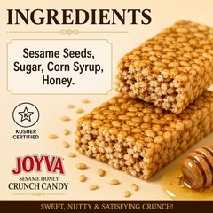 Joyva Sesame Honey Crunch Candy 24 oz | Sweet Sesame & Honey Bars | Fresh