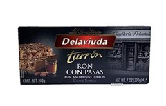 La Confiteria Delaviuda Turron Ron Con Pasas Rum And Raisins Turron 7 Ounces