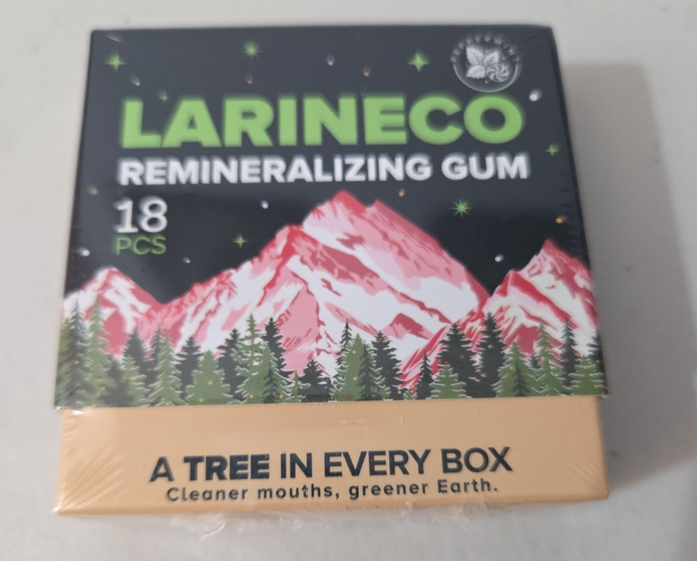 Larineco Remineralizing Gum Peppermint Brand New 18 PCS Sugar Free
