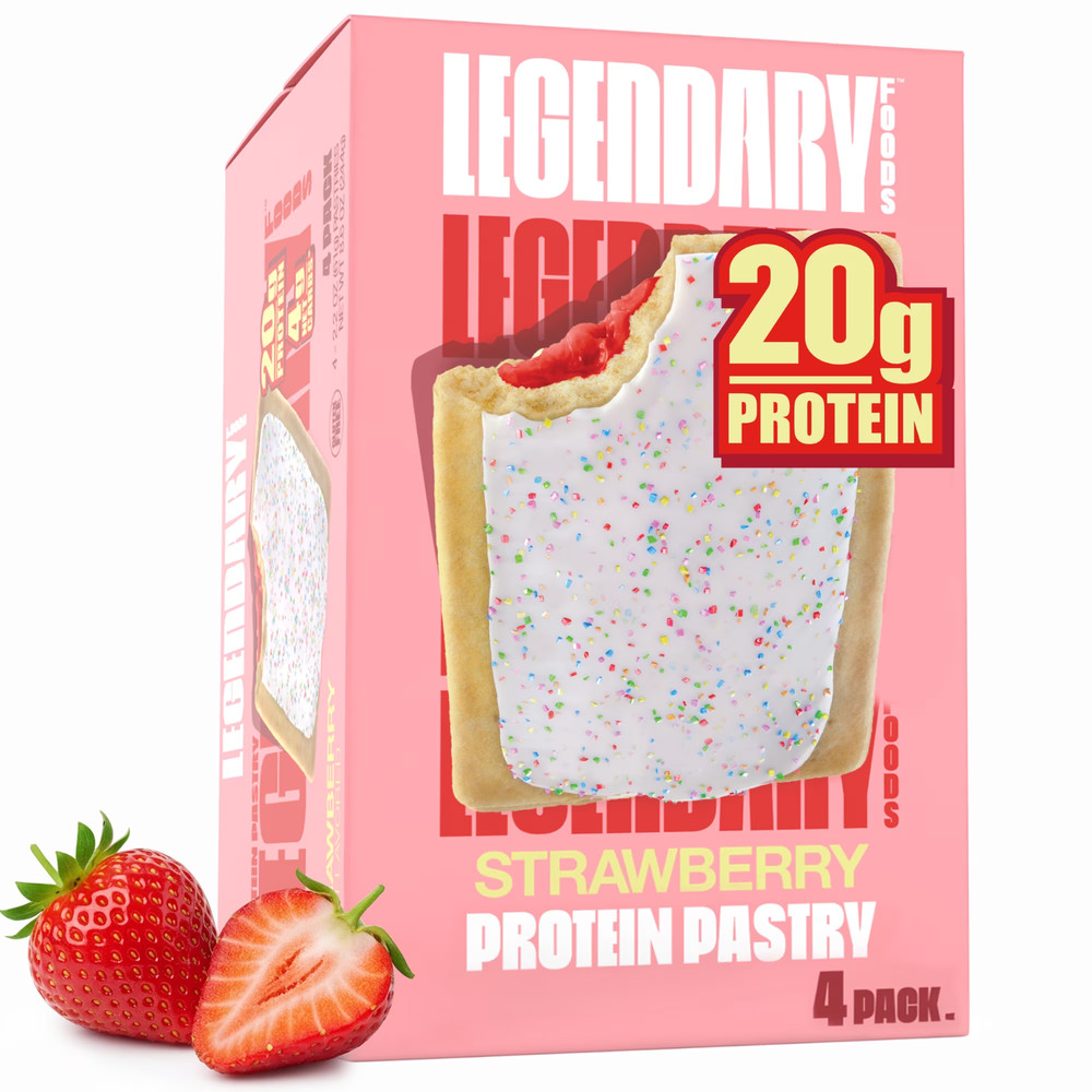 Legendary Foods Protein Pastry – Strawberry 4 Pack | Protein Snack | Keto Friend