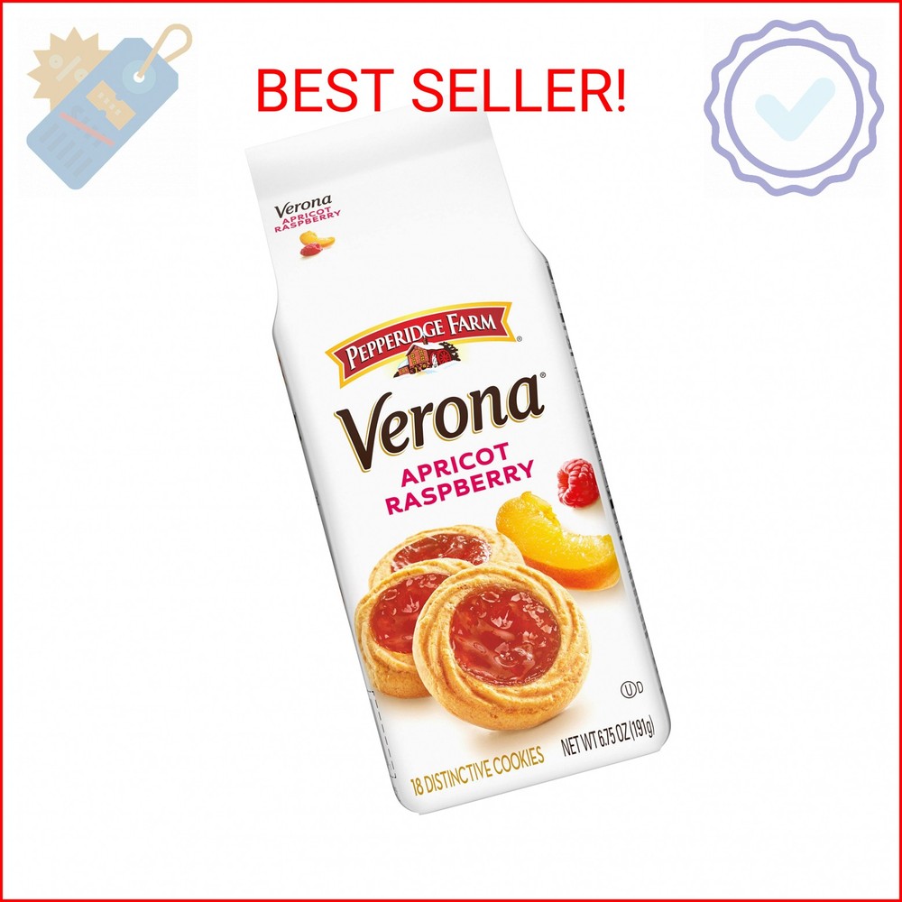 Pepperidge Farm Verona Apricot Raspberry Thumbprint Cookies, 6.75 oz. Bag