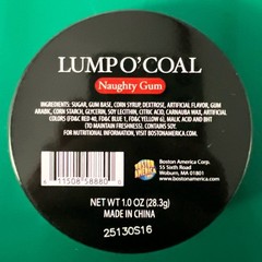 2 Pack Christmas Stocking Stuffer Lump O’ Coal Naughty Gum NEW Boston America