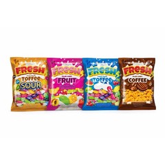 12x Vanelli Fresh Center Filled Toffee Peg Bag 200g