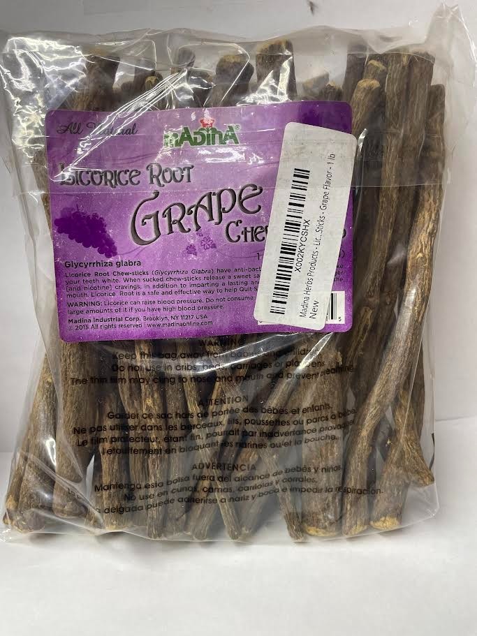 madina licorice stick grape flavor 1lb